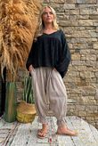 Kiti Paisley Damask Artist Smock Black